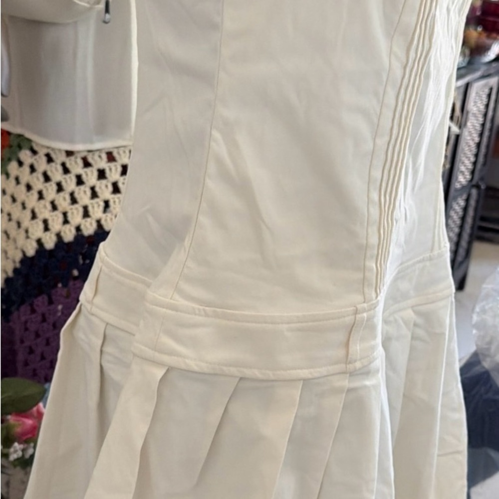 White Womans Pleated Sundress wild fable - Picture 11 of 15